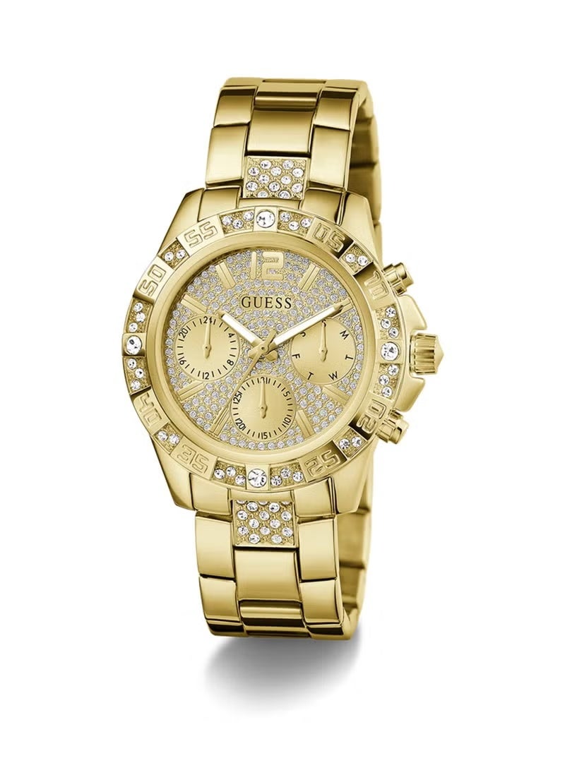 GUESS Majesty Women's Multi-function Gold Stainless Steel Watch GW0771L2 - 40mm - Image 1